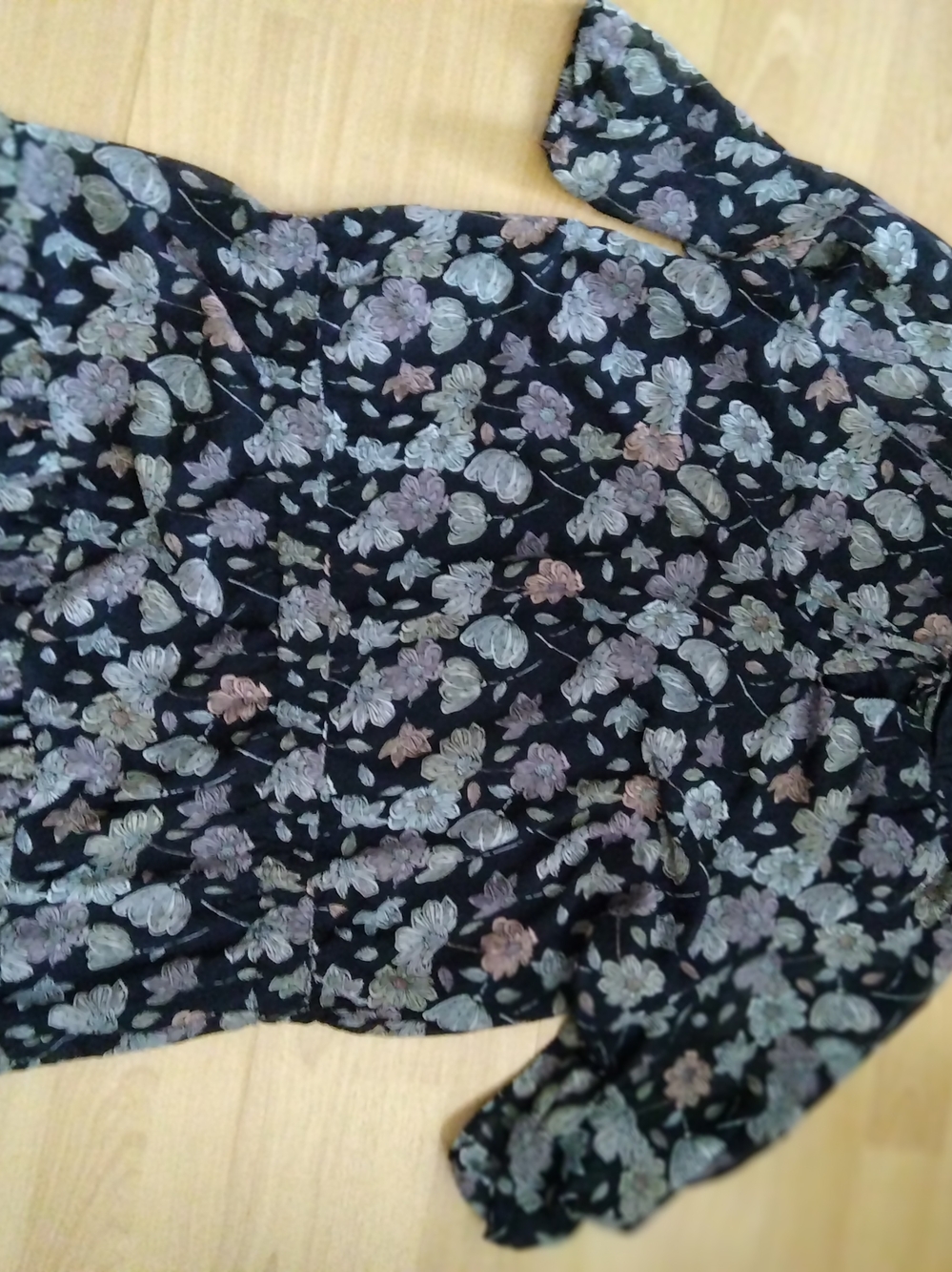 Smart Reitmans Midi Black Floral Short-Sleeve Dress Excellent Shaped - Picture 3 of 5